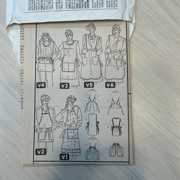 New uncut Simplicity apron pattern from 1999 - Picture 5 of 5